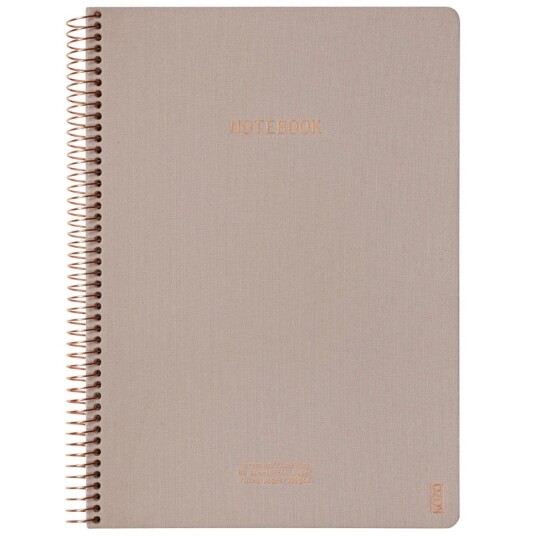 Notatbok m/spiral Kozo premium A4 Sand