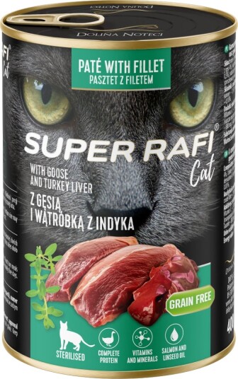Rafi Våtfôr Super Sterilised Cat Gås & Kalkunlever 12 X 400 G Rafi Våtfôr Super Sterilised Cat Gås & Kalkunlever 12 X 400 G