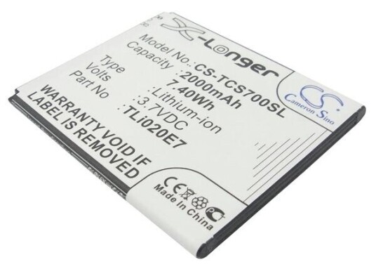 TCL S700T batteri (2000 mAh 3.7 V)