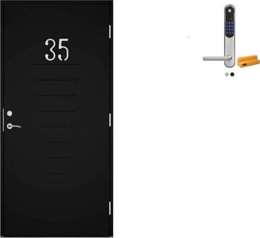 Ytterdør Swedoor Advance-Line Statement Trace med Yale Doorman Classic Home