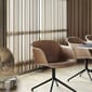 Muuto - Muuto Fiber Armchair Svivl Base Black/Cognac leather - Lunehjem.no - Interiør på nett