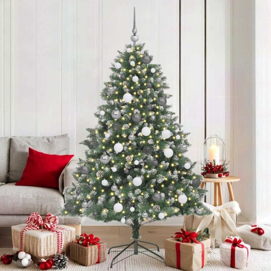  Kunstig juletre grønn 126 x 126 x 180 cm PVC og plast og stål