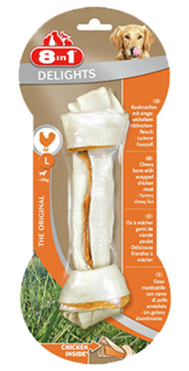 8In1 Delights Chicken Bone L 1 Pakke