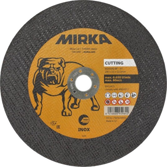 Mirka INOX kappeskive, 2,0x230mm