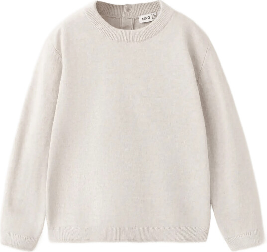 Mango Medium Knit Cotton Sweater Beige 104