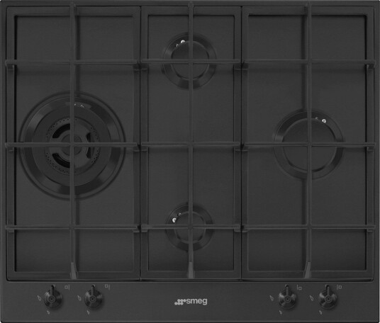 SMEG PX364LMB GASSKOMFYR, SORT