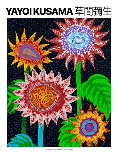 Plakat Blomster av Yayoi Kusama Plakat Blomster av Yayoi Kusama