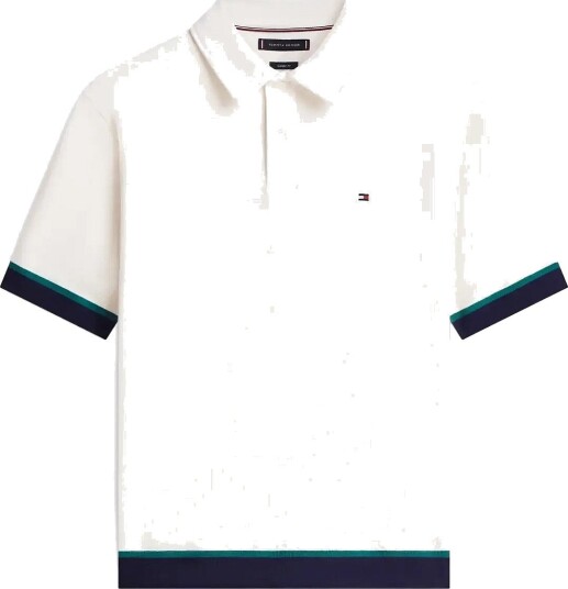 Tommy Hilfiger Linked Reg Polo - IVORY PETAL - S
