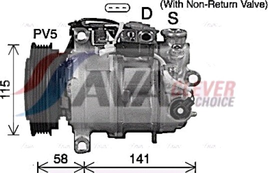 AC-kompressor AVA COOLING SYSTEMS MSAK772