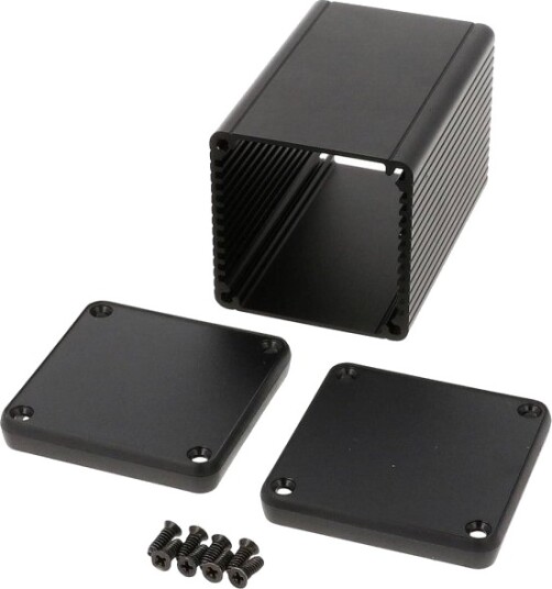 Hammond Electronics 1455Cs802bk Aluminium Ekstrudert Sort 80 X 54 X 54 1 Stk