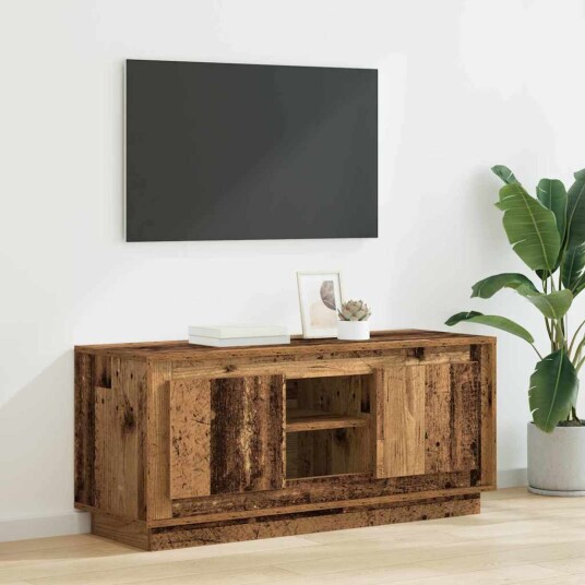 TV skap Gamle tre 102 x 35 x 45 cm Konstruert tre TV skap Gamle tre 102 x 35 x 45 cm Konstruert tre