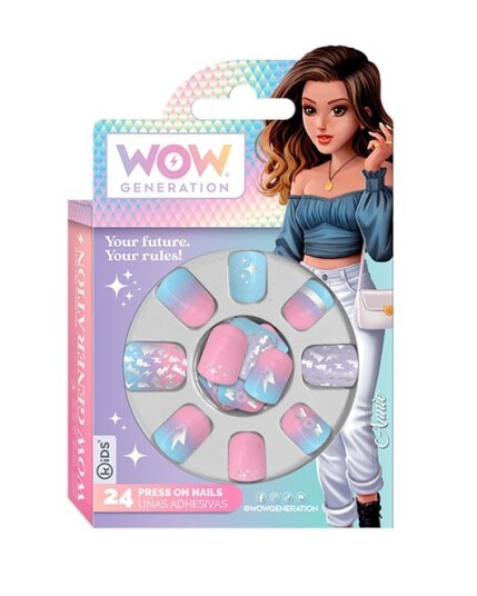 WOW Generation Set Of 24 Adhesive Nails WOW00019-314-CDU