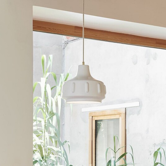 Pendellampe MARKET SET Jimmy dimmbar Hvit Stue Keramikk Design 28 Hvit