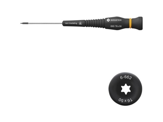 Bernstein Tools For Electronics Bernstein Werkzeugfabrik Elektronik Og Finmekanik Torx-Skruetrækker Størrelse T 6 Klinge-Længde: 50 Mm 1 Stk Bernstein Tools For Electronics Bernstein Werkzeugfabrik Elektronik Og Finmekanik Torx-Skruetrækker Størrelse T 6 Klinge-Længde: 50 Mm 1 Stk