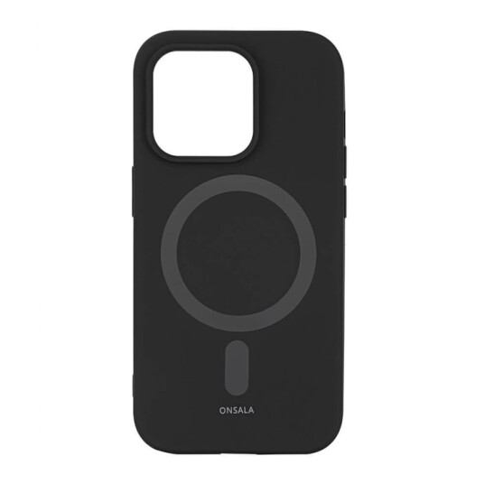 Onsala Silikon Mobildeksel MagSafe for iPhone 14 Pro - Svart