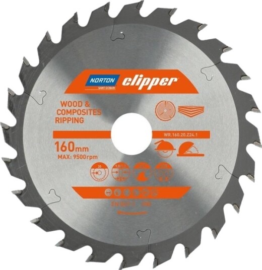 Norton Clipper Norton Sirkelsag 160 Mm X 20 Mm X 24Z Tre Og Kompositter Atb (1,8 / 1,2) N70184608040 Norton Clipper Norton Sirkelsag 160 Mm X 20 Mm X 24Z Tre Og Kompositter Atb (1,8 / 1,2) N70184608040
