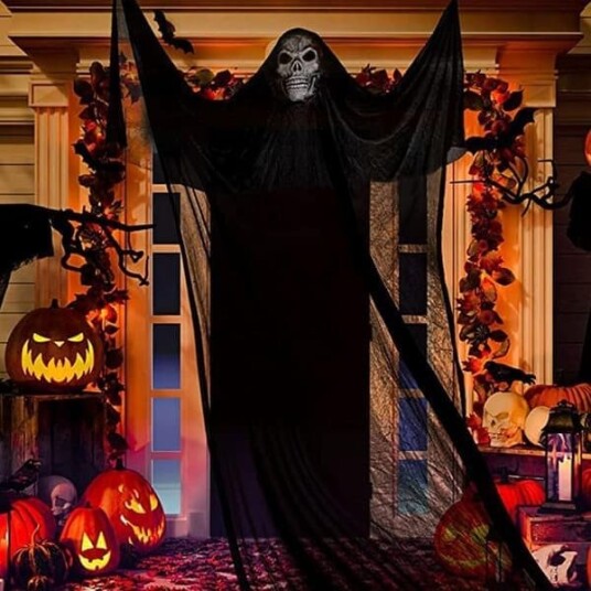Halloween Hengende Dødskalledekorasjon Svart
