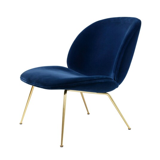 Gubi Beetle Loungestol Conic Base Messing Velluto Cotone 420 Gubi Beetle Loungestol Conic Base Messing Velluto Cotone 420