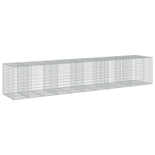 Gabionkurv med deksel 550x100x100 cm galvanisert jern Gabionkurv med deksel 550x100x100 cm galvanisert jern