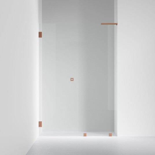 INR Iconic Nordic Rooms Dusjnisje ARC 4 Original Måltilpasset Brushed Bronze / Venstre Opal Klart Glass