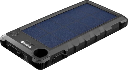 Sandberg 10000 mAh Utendørs Solcelledrevet Powerbank i Svart Sandberg 10000 mAh Utendørs Solcelledrevet Powerbank i Svart