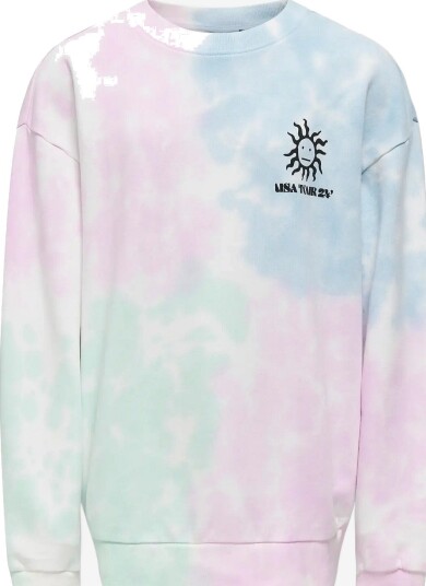 ONLY & SONS Osjkalle Loose Ls Tie Dye Sweat Ub Swt CLOUD DANCER 158 164