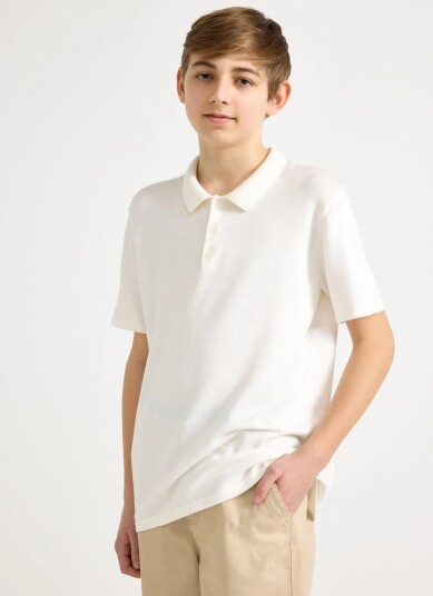 Lindex Short Sleeved Polo Shirt Cream 170 Lindex Short Sleeved Polo Shirt Cream 170