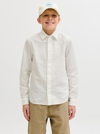 Jack & Jones Linskjorte Jjebreeze Linen Blend Hvit