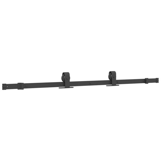 vidaXL Skyvedør med monteringssett svart 90x205 cm ESG-glass