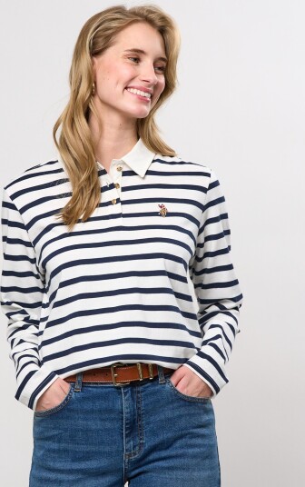 U.S. Polo Assn. Lesley Long Sleeve Polo Hvit L