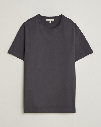 Merz b. Schwanen Classic Fit Sturdy Loopwheeled T Shirt Charcoal
