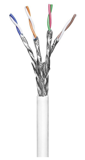 Goobay CAT 6 SFTP PiMF 100m Bulkkabel Hvid