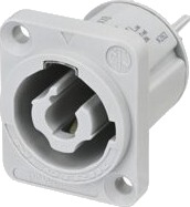 Neutrik Nac3mpxxb Powercon Grå Hankjønn Rett Kopper Ip20