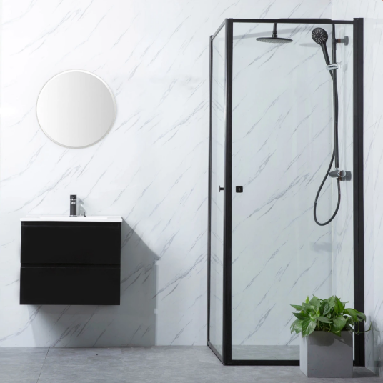 Bathlife Profil Dusjhjørne 100x70 cm Sort Matt/Klart Glass Bathlife Profil Dusjhjørne 100x70 cm Sort Matt/Klart Glass