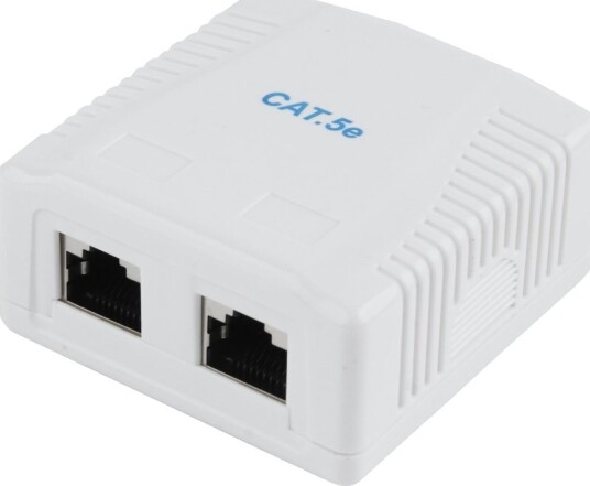 Cablexpert NCAC-2F5E-01 nettverksboks Cat 5e FTP 2x RJ45 hvit Cablexpert NCAC-2F5E-01 nettverksboks Cat 5e FTP 2x RJ45 hvit