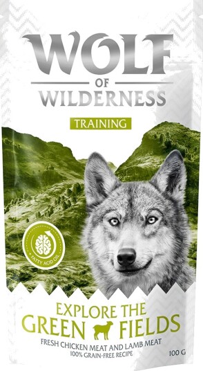Wolf Of Wilderness Trening Explore The Green Fields & Kylling Lam 100 G