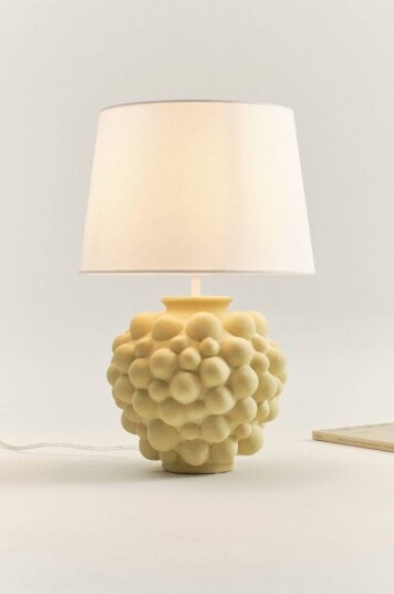 BLUSH bordlampe Gul/naturhvit