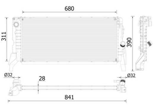 Radiator MAHLE ORIGINAL CR 2312 000P Radiator MAHLE ORIGINAL CR 2312 000P