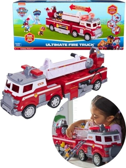 Paw Patrol Ultimate Firetruck lekebil med 3 figurer lyd og lys Paw Patrol Ultimate Firetruck lekebil med 3 figurer lyd og lys