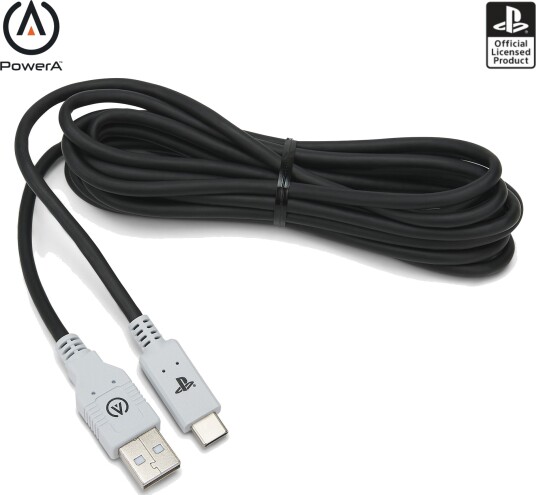 PowerA USB-C kabel for PS5 (sort/hvit)