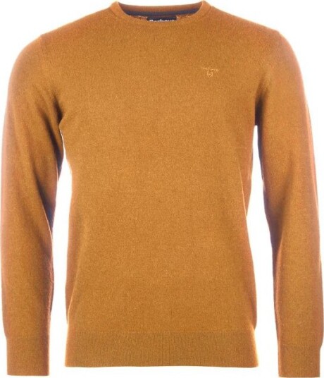 Barbour Men's Essential Crew Neck Jumper Orange M Barbour Men's Essential Crew Neck Jumper Orange M