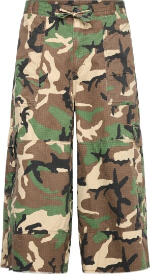 Weekday Long Cotton Cargo Shorts Multi/patterned L