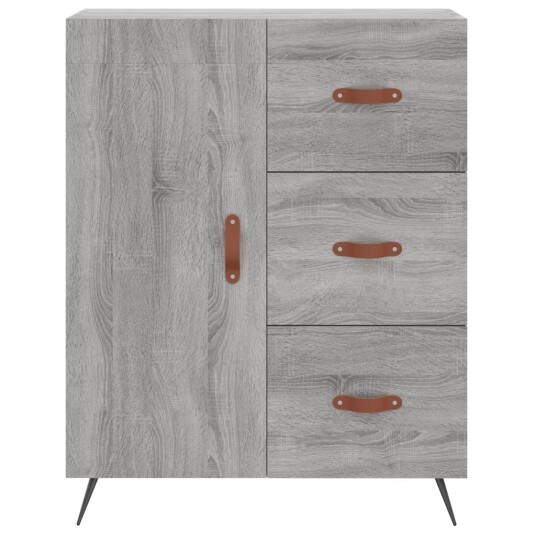 vidaXL Skjenk grå sonoma 69,5x34x90 cm konstruert tre