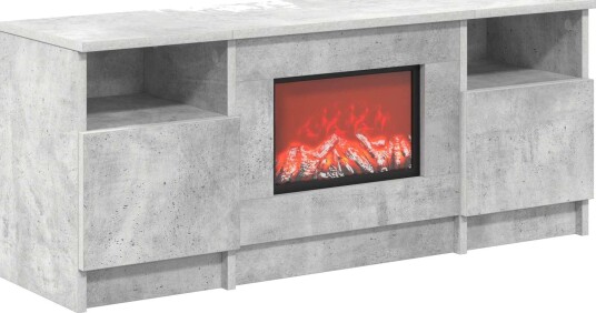 vidaXL Elektrisk peis Betong 98 x 28,5 x 40,5 cm Konstruert tre