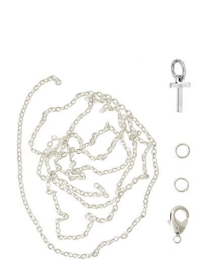 Me & My Box Letter T Sp With O-Ring, Chain And Clasp - Silver - ONE SIZE