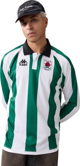 Kappa Authentic Ovibet Langermet Polo T skjorte Herre Grønn/Hvit L Kappa Authentic Ovibet Langermet Polo T skjorte Herre Grønn/Hvit L