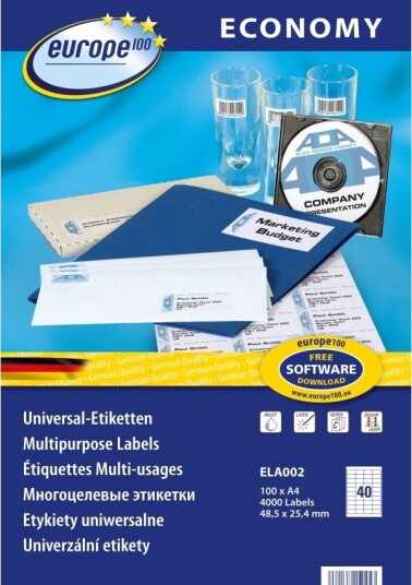 Biurfol Labels A4 By Avery Economy 48,5 X 25,4 Mm 4000 Etiketter Biurfol Labels A4 By Avery Economy 48,5 X 25,4 Mm 4000 Etiketter