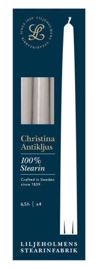 Liljeholmens Christina antikklys 26 cm 4 stk dimgrå Liljeholmens Christina antikklys 26 cm 4 stk dimgrå