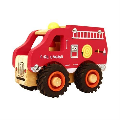 Magni Wooden fire truck with rubber wheels 2632 Magni Wooden fire truck with rubber wheels 2632
