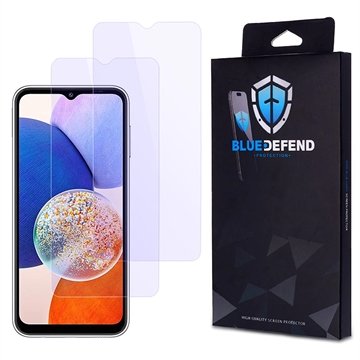 BlueDefend Samsung Galaxy A14/A14 5G Anti Blue Light Skjermbeskyttere Beskyttelsesglass 2 stk.